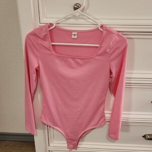 SHEIN Kids Long Sleeve Pink Bodysuit